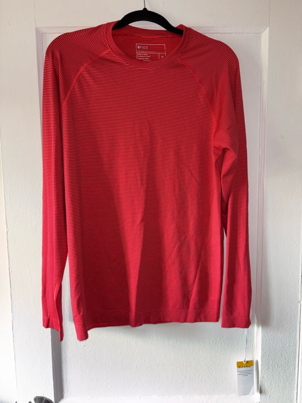 NWT Figs Makato Seamless Longsleeve Underscrub Shirt Mens Medium Red Striped